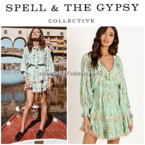 Rare Spell & the Gypsy Collective “Maisie” play dress in vintage turquoise M